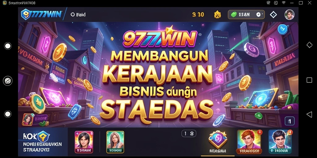 Screenshot gameplay 9777WIN menunjukkan momen seru dalam membangun bisnis.