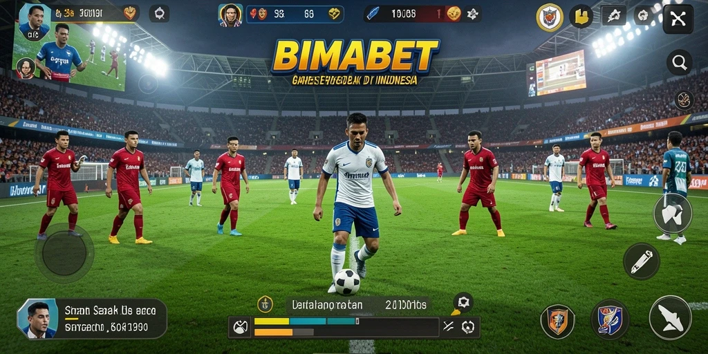 Tampilan gameplay BIMABET yang mendebarkan di lapangan sepak bola.