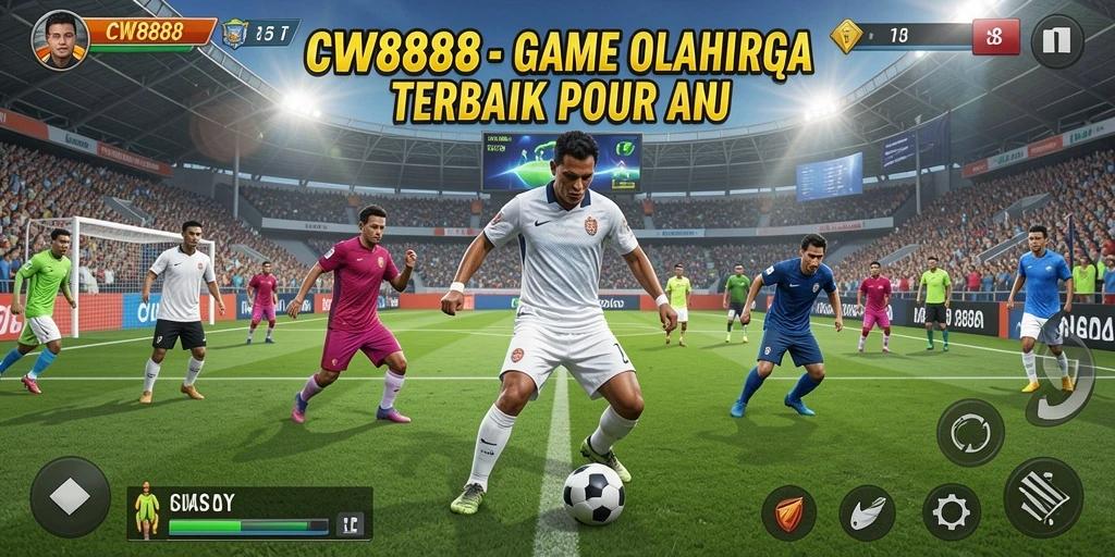 Tangkapan layar gameplay CW8888 yang menggambarkan aksi olahraga mendebarkan.