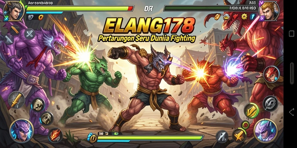 Tampilan gameplay ELANG178 dalam pertarungan Fighting yang menegangkan.