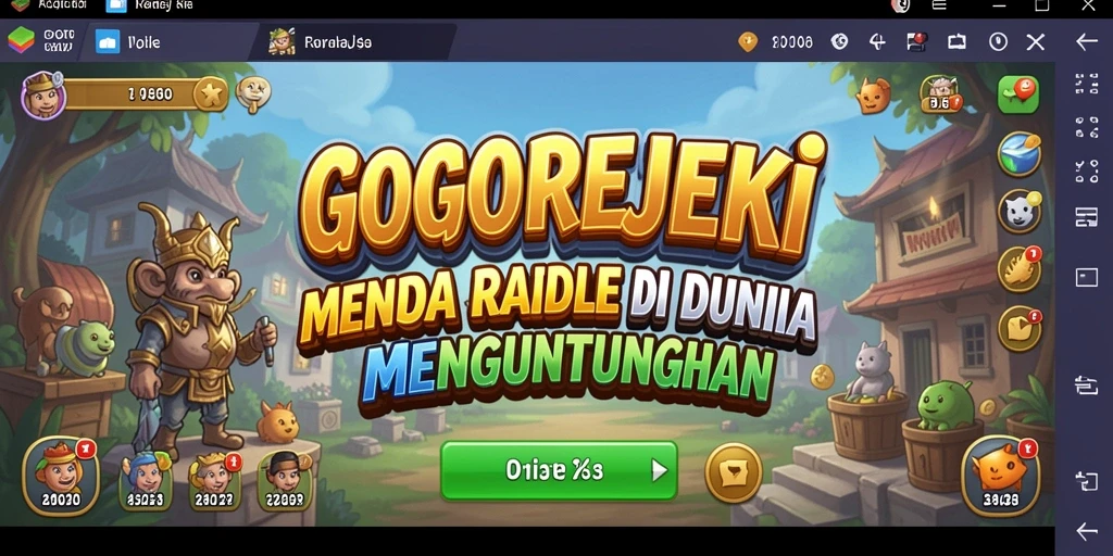 Tampilan gameplay GOGOREJEKI dengan karakter yang unik dan strategi Idle.