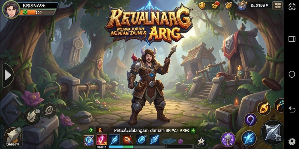 Tampilan gameplay seru dan penuh aksi dalam KRISNA96.