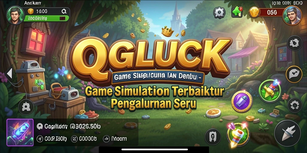 Screenshot QGLUCK menampilkan aksi seru dalam gameplay simulation.