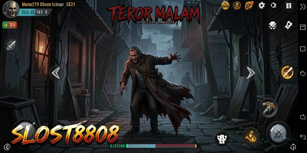 Screenshot menunjukkan momen mencekam saat menjelajahi hutan gelap.