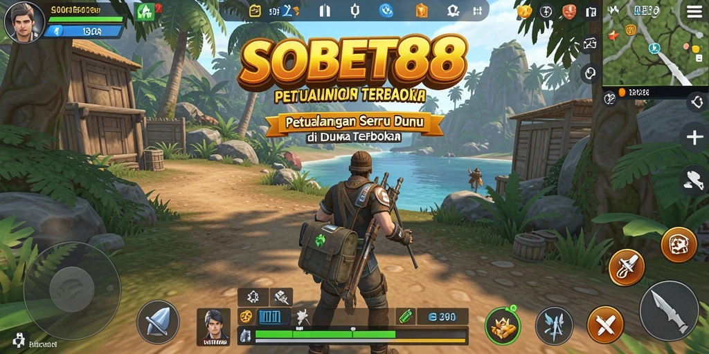 Tampilan gameplay SOBET88 dalam dunia terbuka yang memukau.
